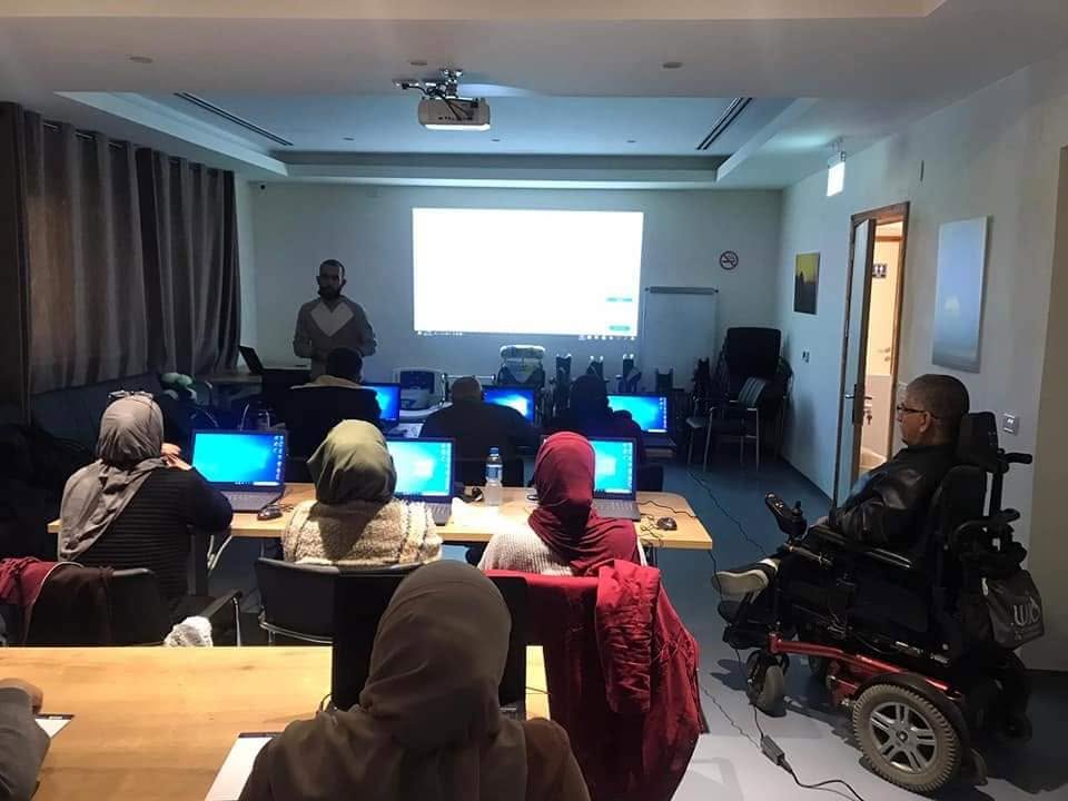 Participants learning in the educational centre